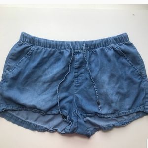 Target merona drawstring denim shorts